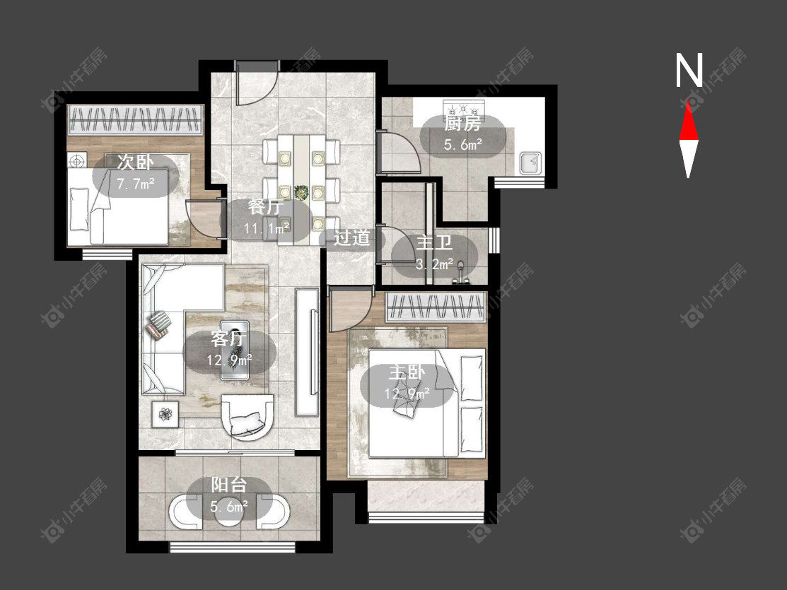 常州新城金郡(天宁)一期在售二手房源户型图_小牛看房