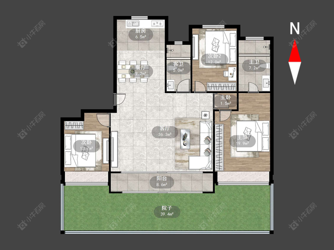 三江公园房源户型图 常州三江公园在售二手房源户型图_小牛看房