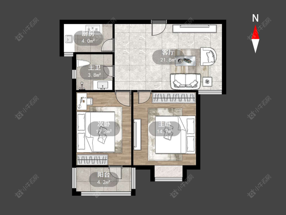 常州香江华廷花园在售二手房源户型图_小牛看房