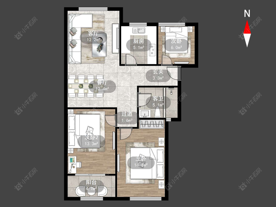 港龙紫荆城房源户型图 常州港龙紫荆城在售二手房源户型图_小牛看房