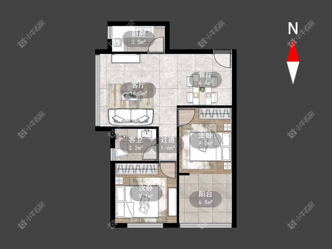 常州香江康桥在租房源室内图_小牛看房