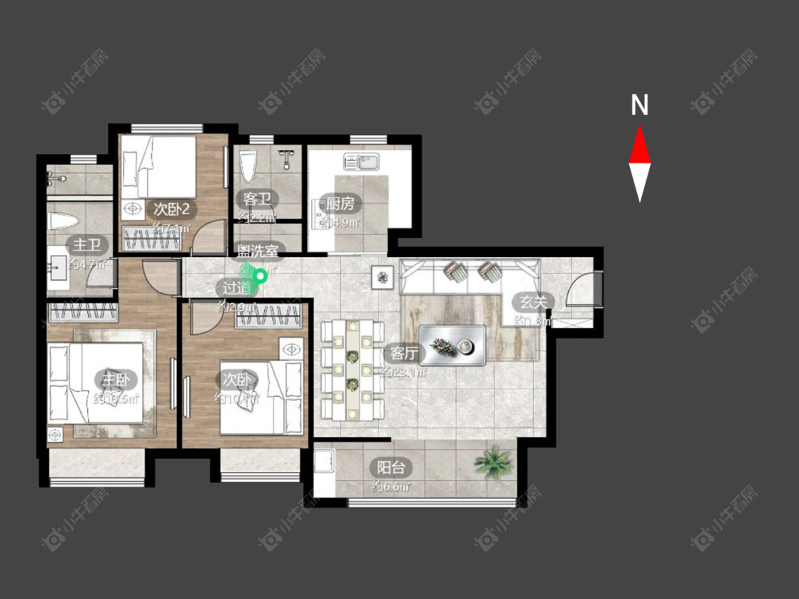 金科保利北郡花园房源户型图 常州金科保利北郡花园在售二手房源户型图_小牛看房