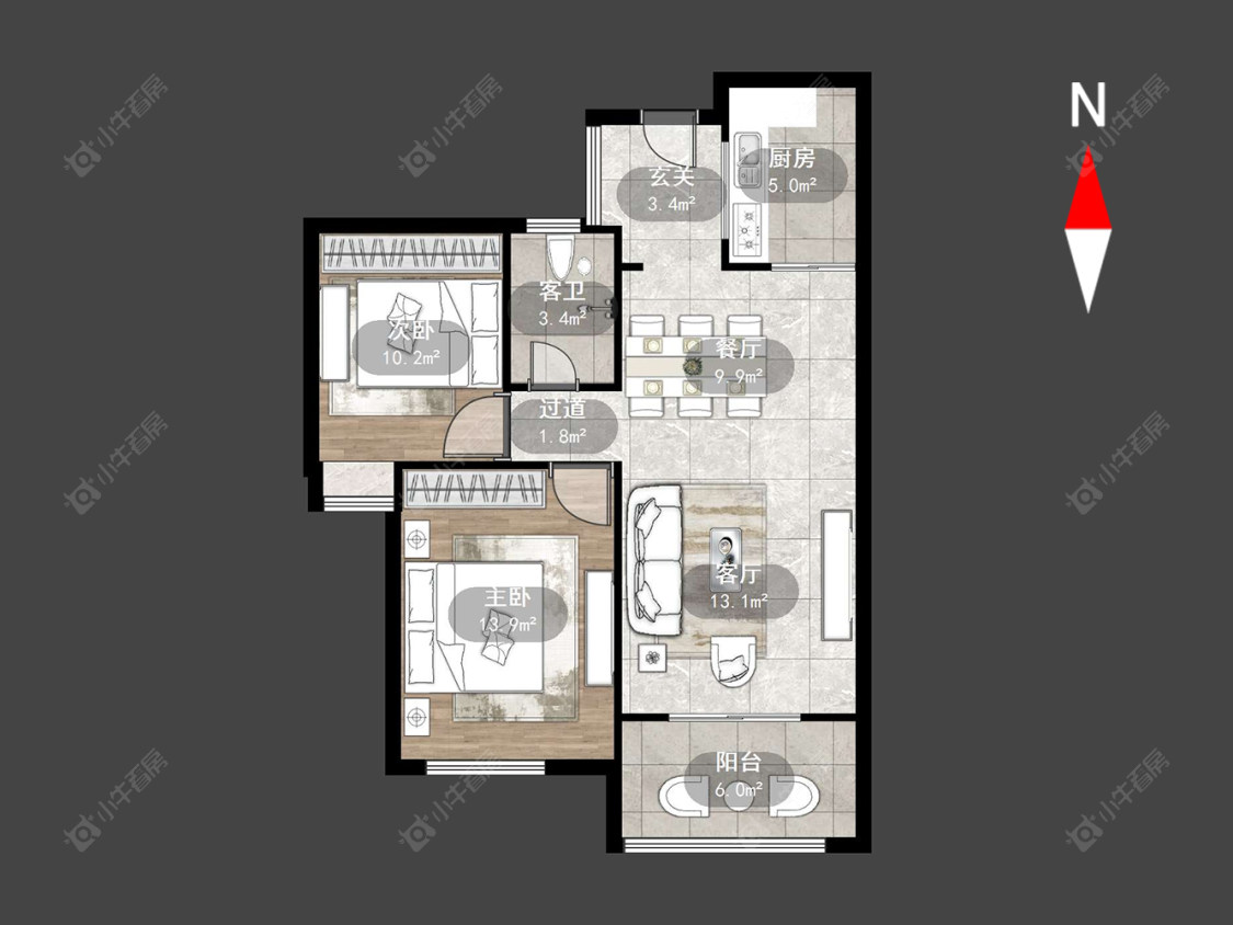 常州怡美花园在售二手房源户型图_小牛看房
