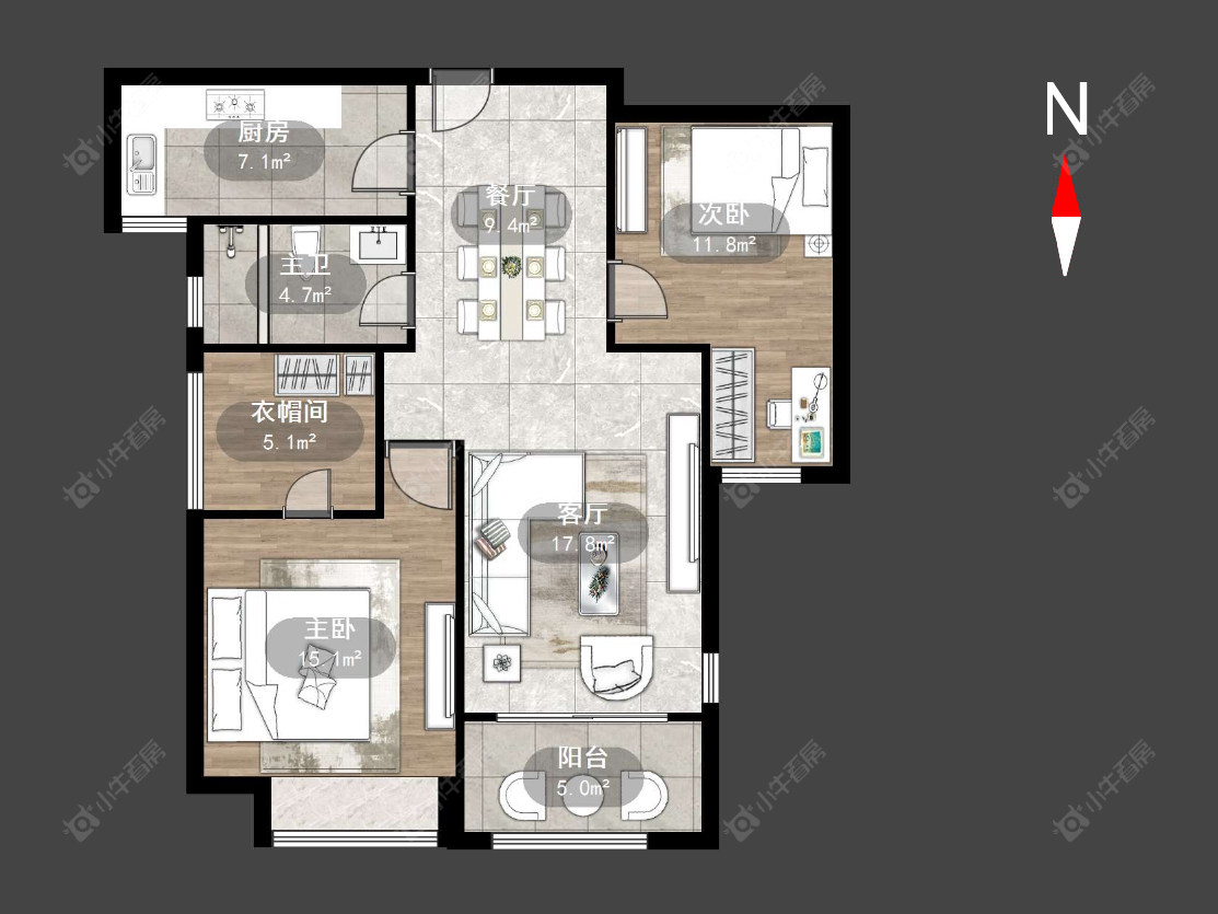 常州华润国际二期在售二手房源户型图_小牛看房
