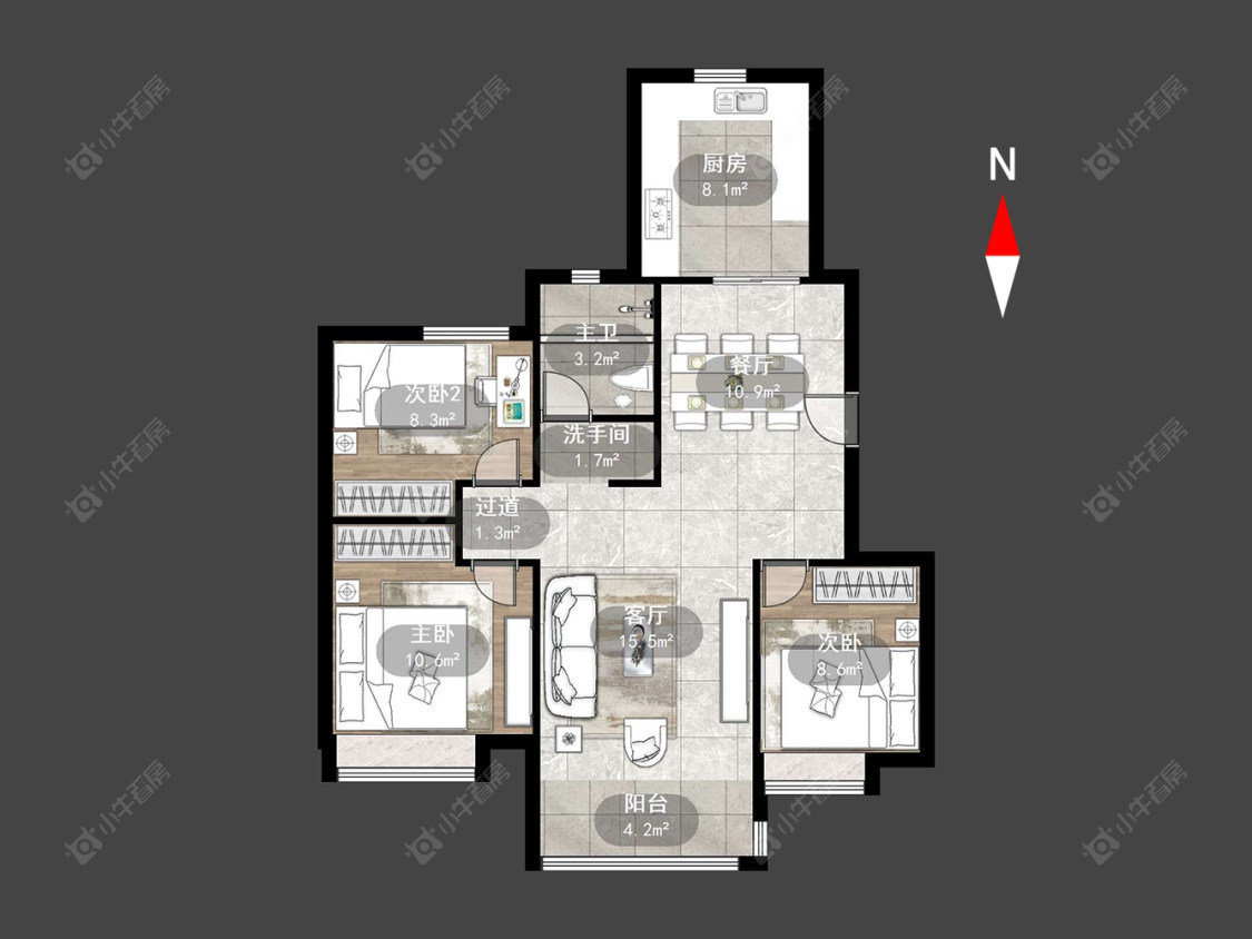 常州天奕云著在售二手房源户型图_小牛看房