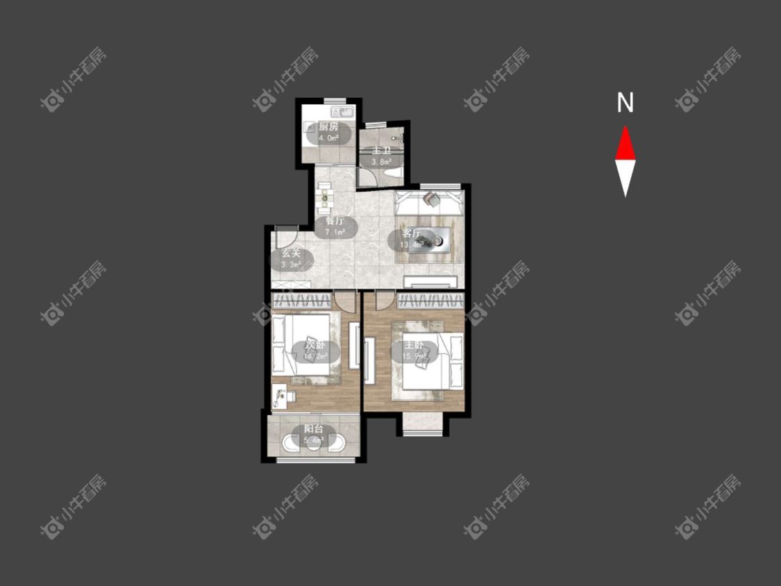 吟枫苑西区房源户型图 常州吟枫苑西区在租房源户型图_小牛看房