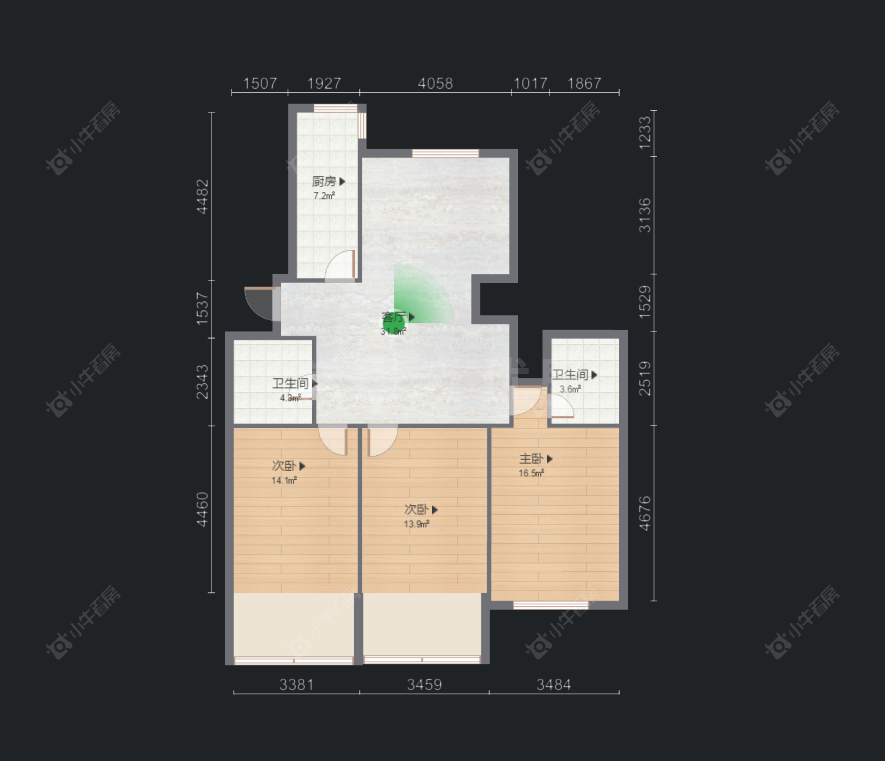桃园公寓房源户型图 常州桃园公寓在售二手房源户型图_小牛看房