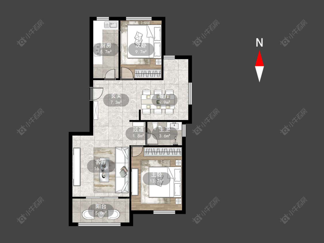 绿地世纪城一期房源户型图 常州绿地世纪城一期在售二手房源户型图_小牛看房