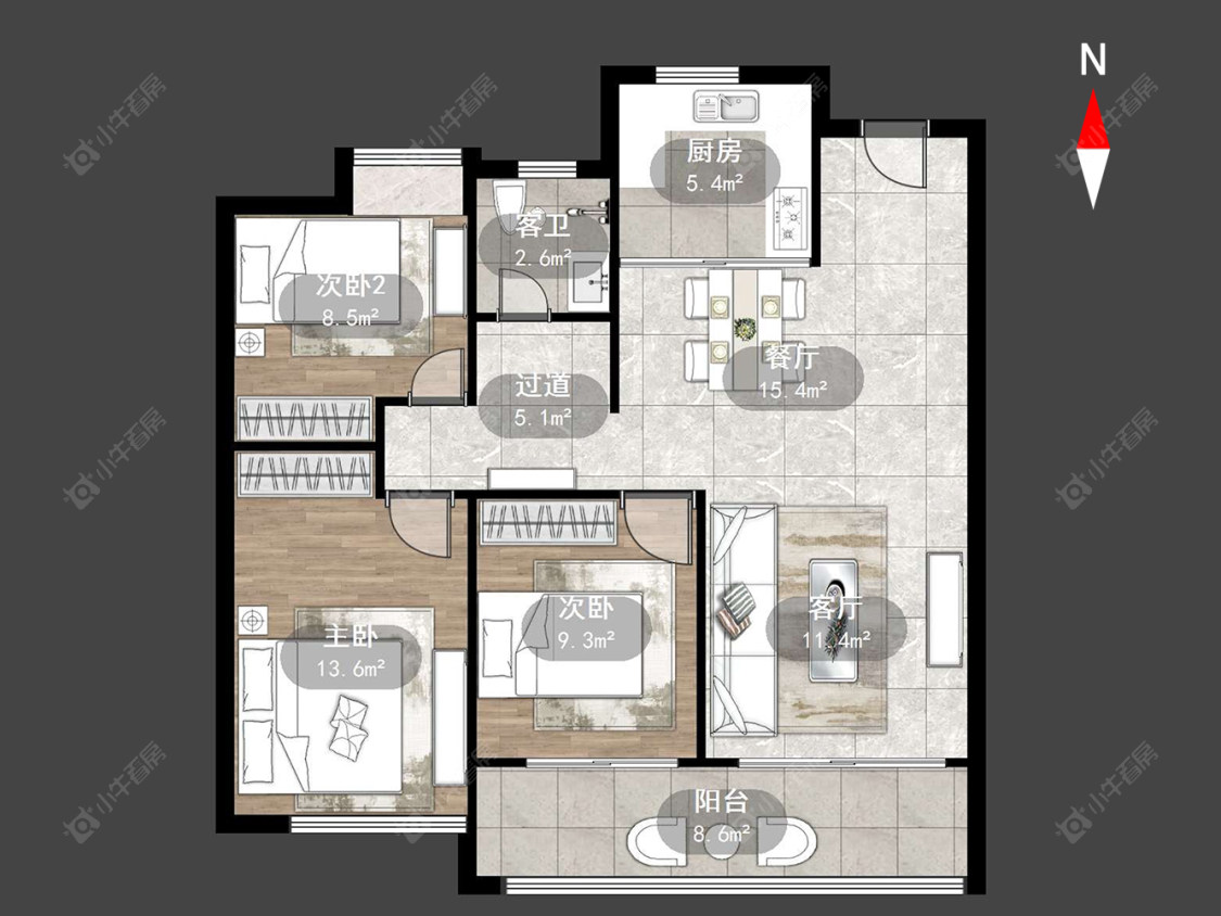 万科潮起东方房源户型图 常州万科潮起东方在售二手房源户型图_小牛看房