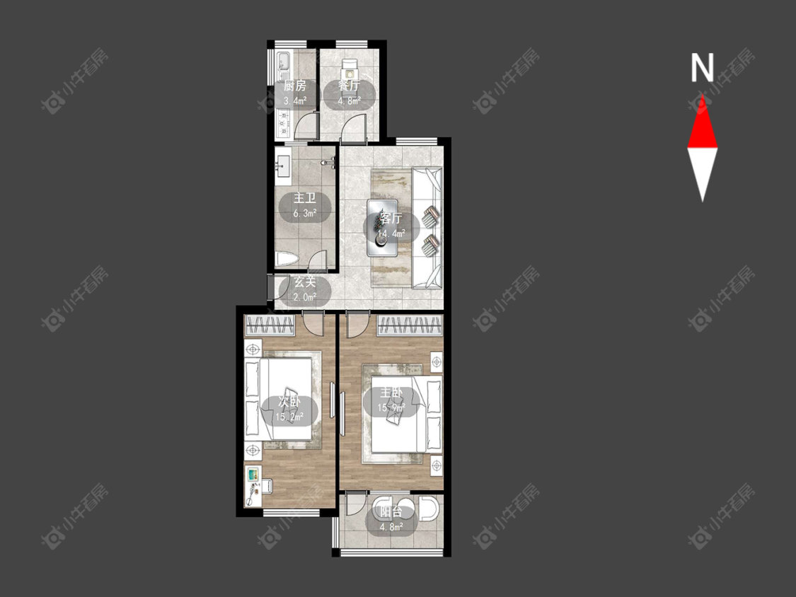 常州汇丰一村在售二手房房源户型图_小牛看房