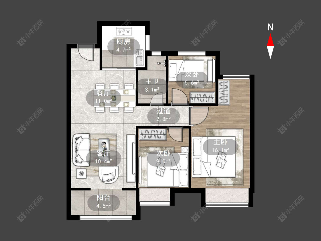 大唐中南上悦城房源户型图 常州大唐中南上悦城在售二手房源户型图_小牛看房
