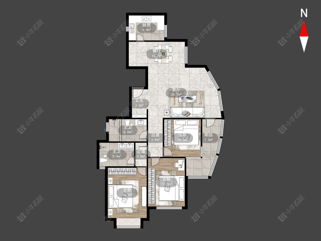 常州御源林城西区在售二手房房源户型图_小牛看房