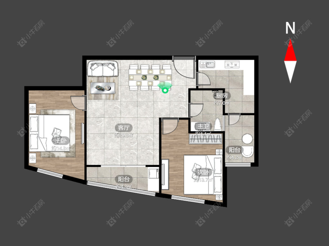 常州道生中心在售二手房源户型图_小牛看房