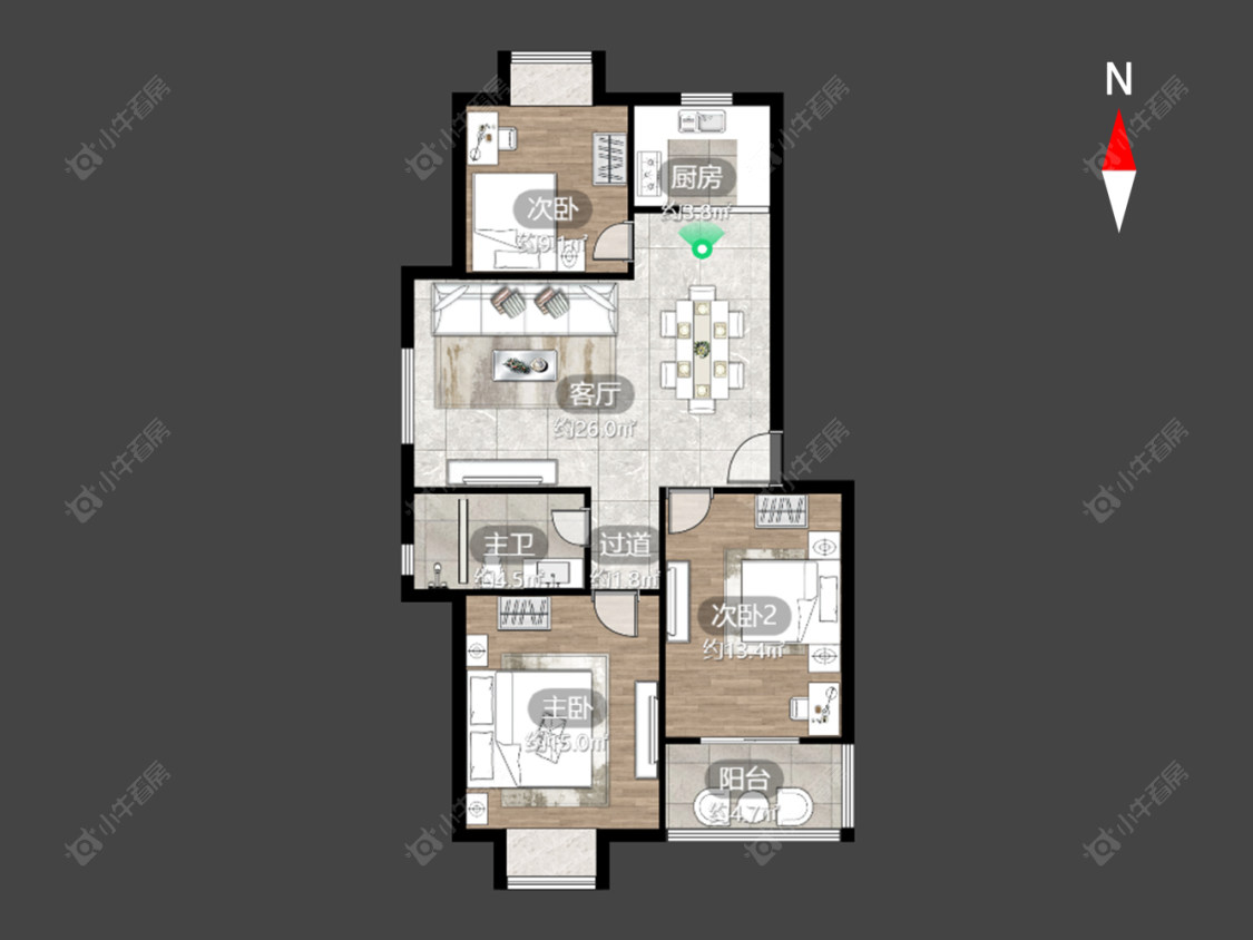 常州陈渡新苑在售二手房源户型图_小牛看房