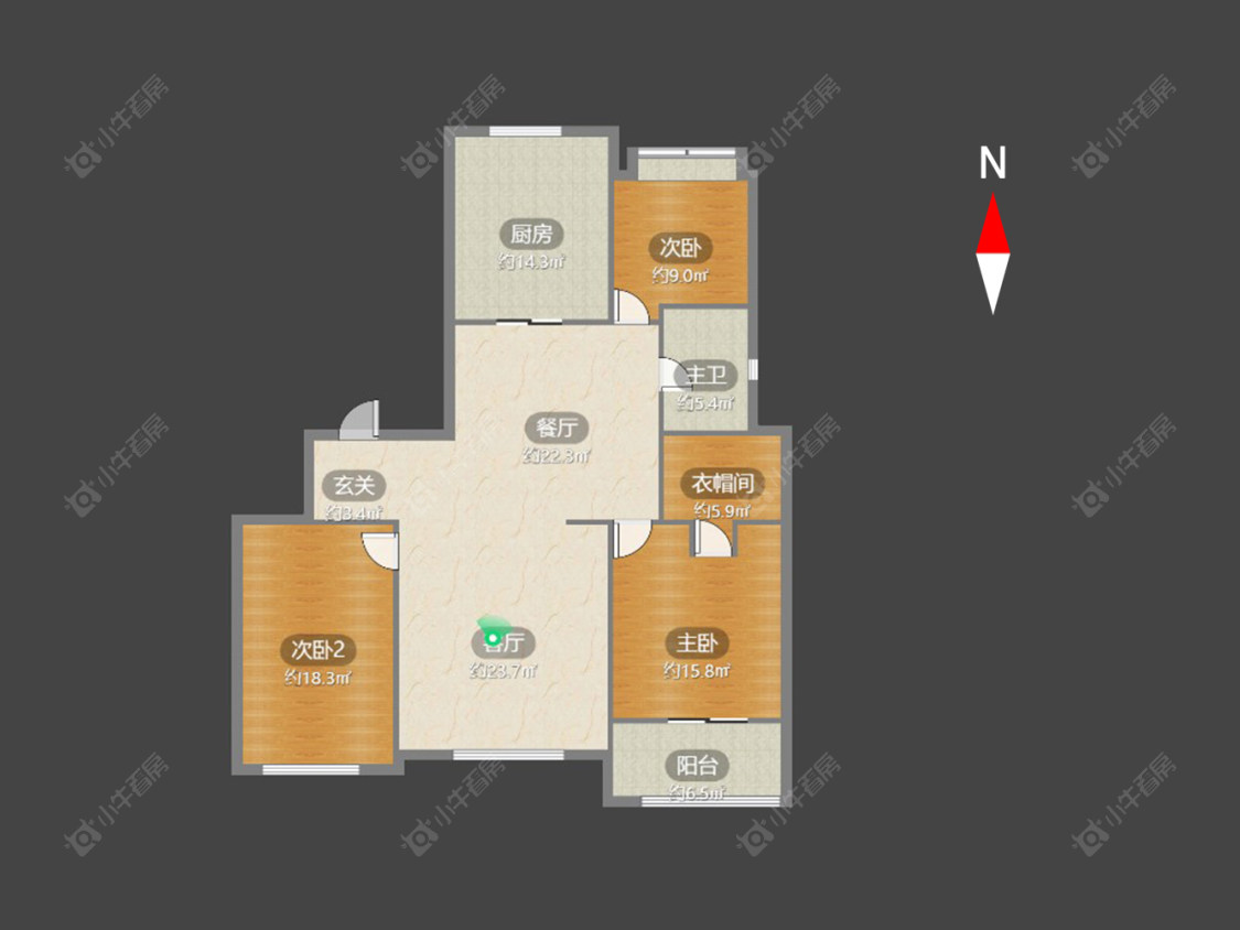 常州华亭苑在售二手房源户型图_小牛看房