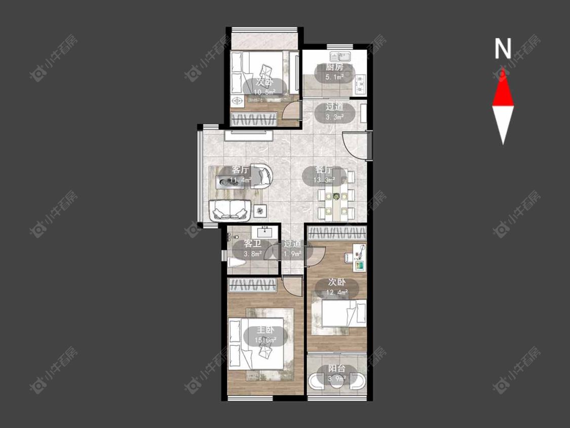 常州名仕佳园在售二手房源户型图_小牛看房
