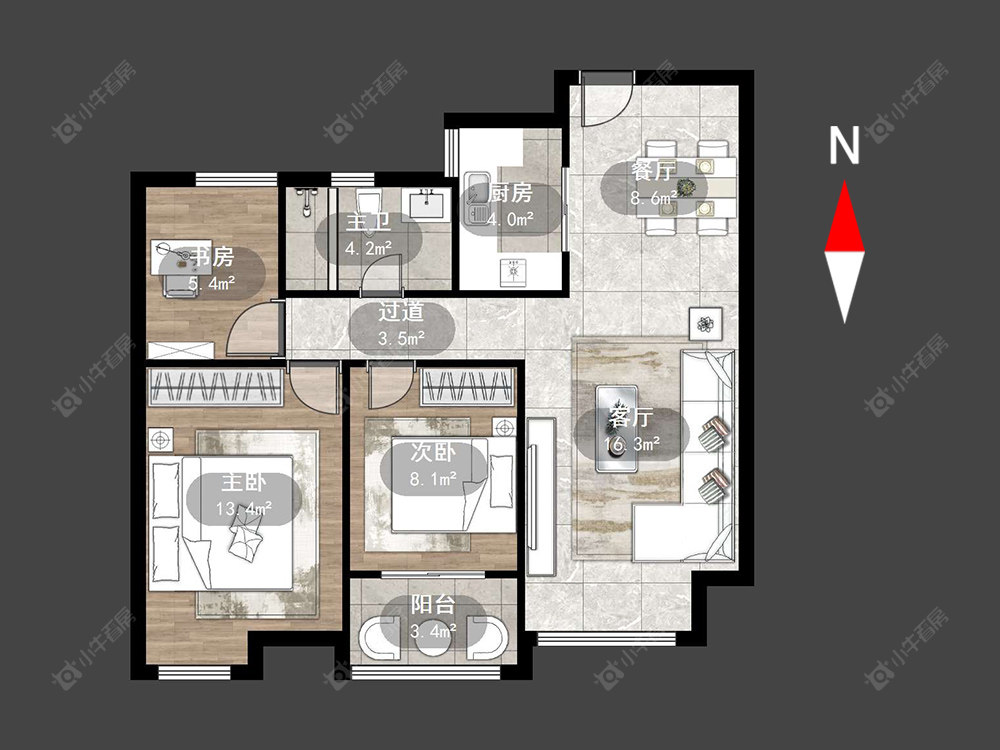 常州德禾豪景在售二手房源户型图_小牛看房