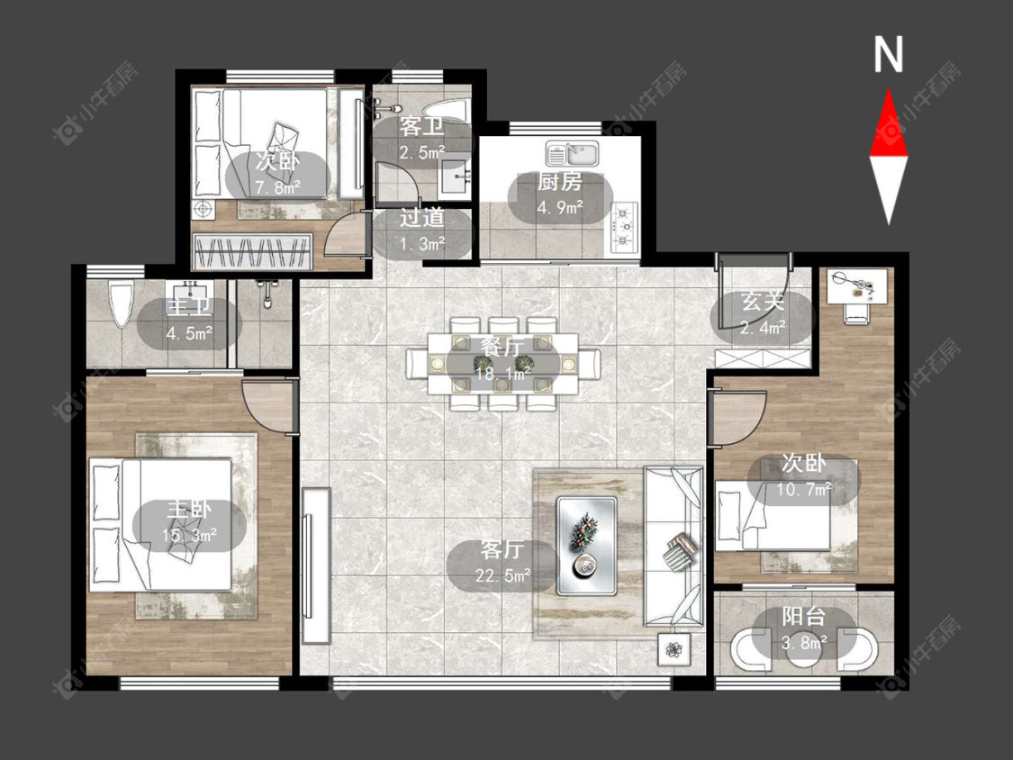 嘉宏一江风华房源户型图 常州嘉宏一江风华在售二手房源户型图_小牛看房