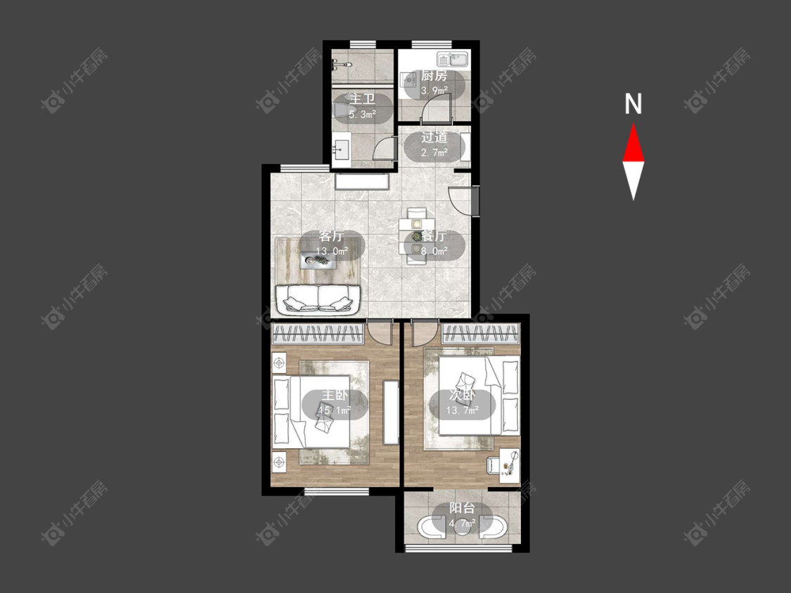 龙栖花园房源户型图 常州龙栖花园在售二手房源户型图_小牛看房