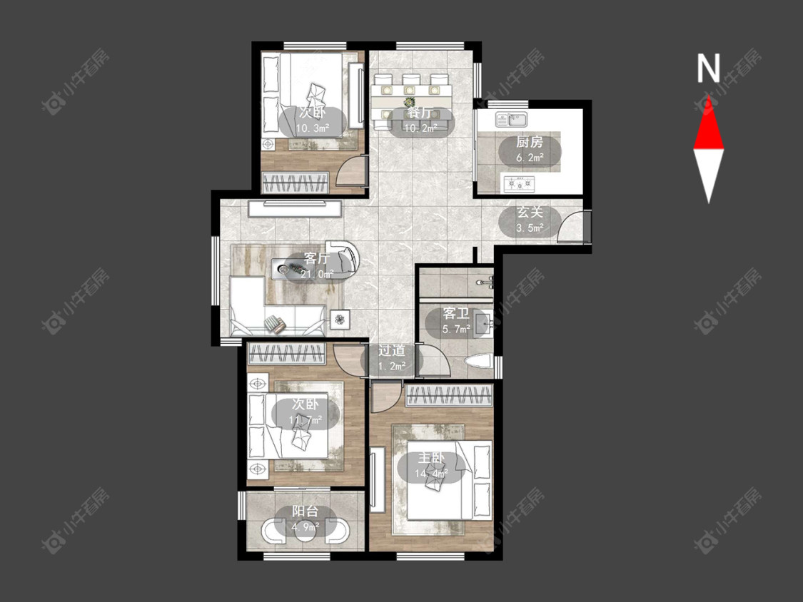 常州怡美花园在售二手房源户型图_小牛看房