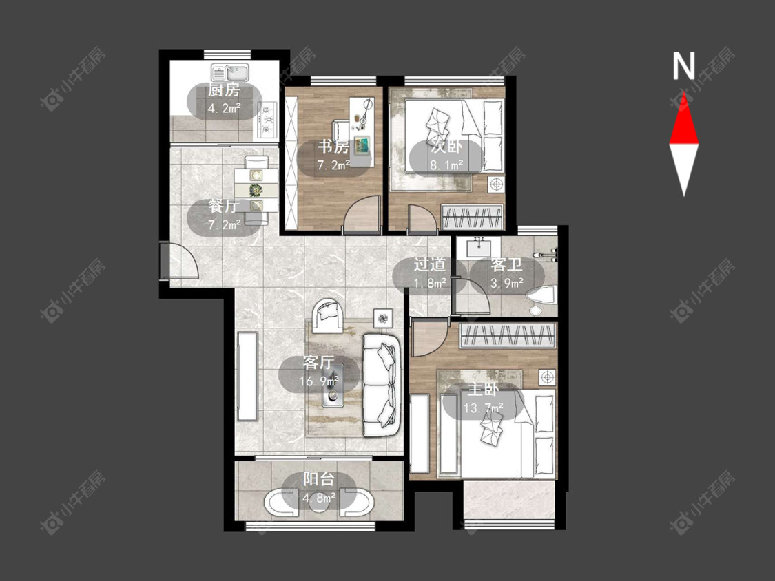 常州御水华庭一期在售二手房源户型图_小牛看房