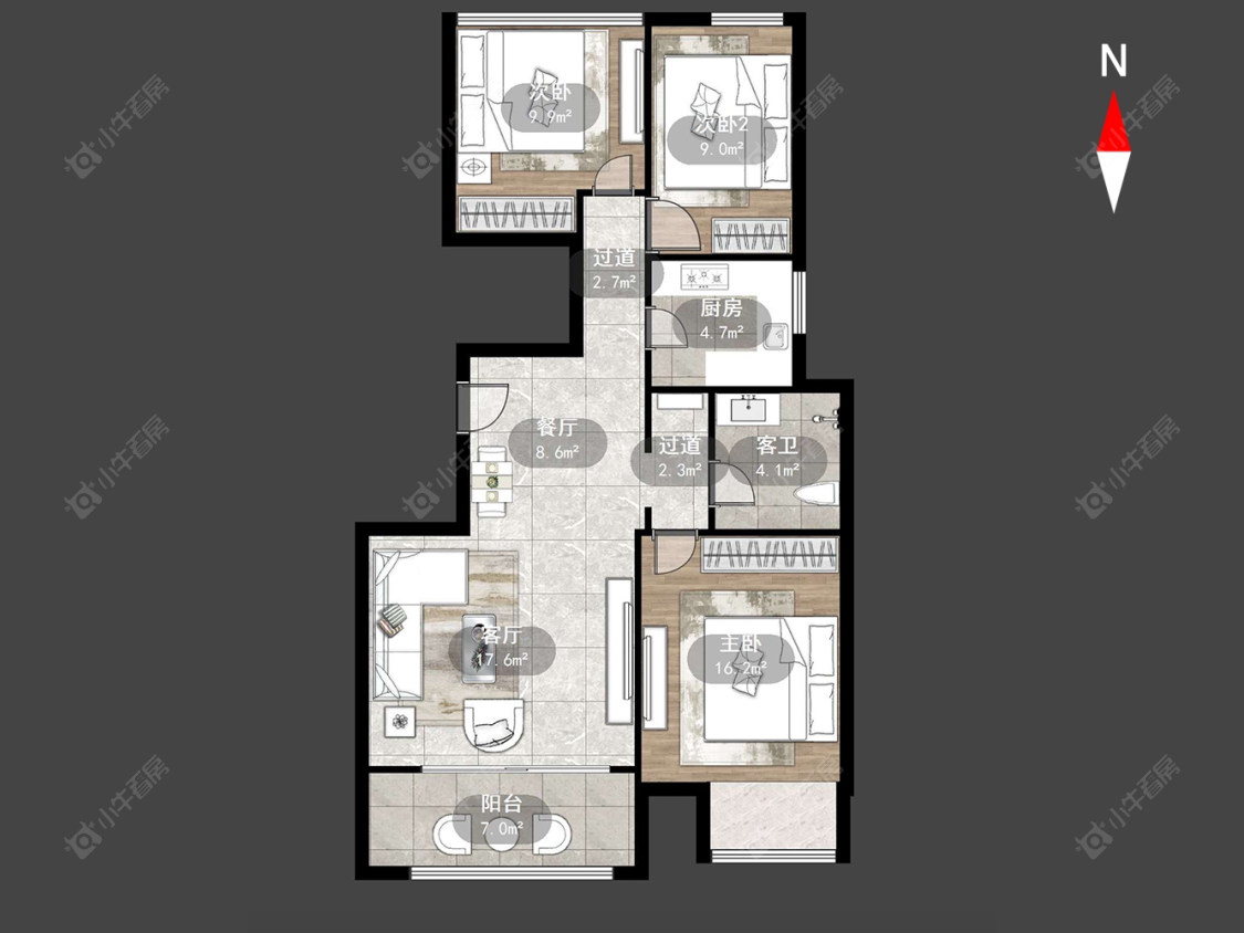 常州奥阳颐景苑在售二手房源户型图_小牛看房