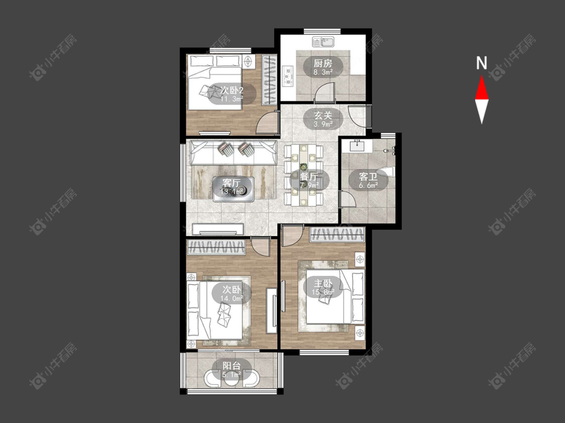 常州锦绣东苑在售二手房源户型图_小牛看房