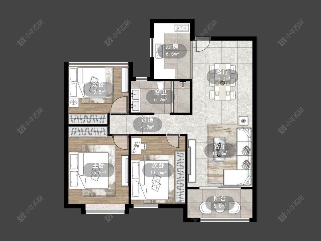 丹阳华都锦城在售二手房源户型图_小牛看房