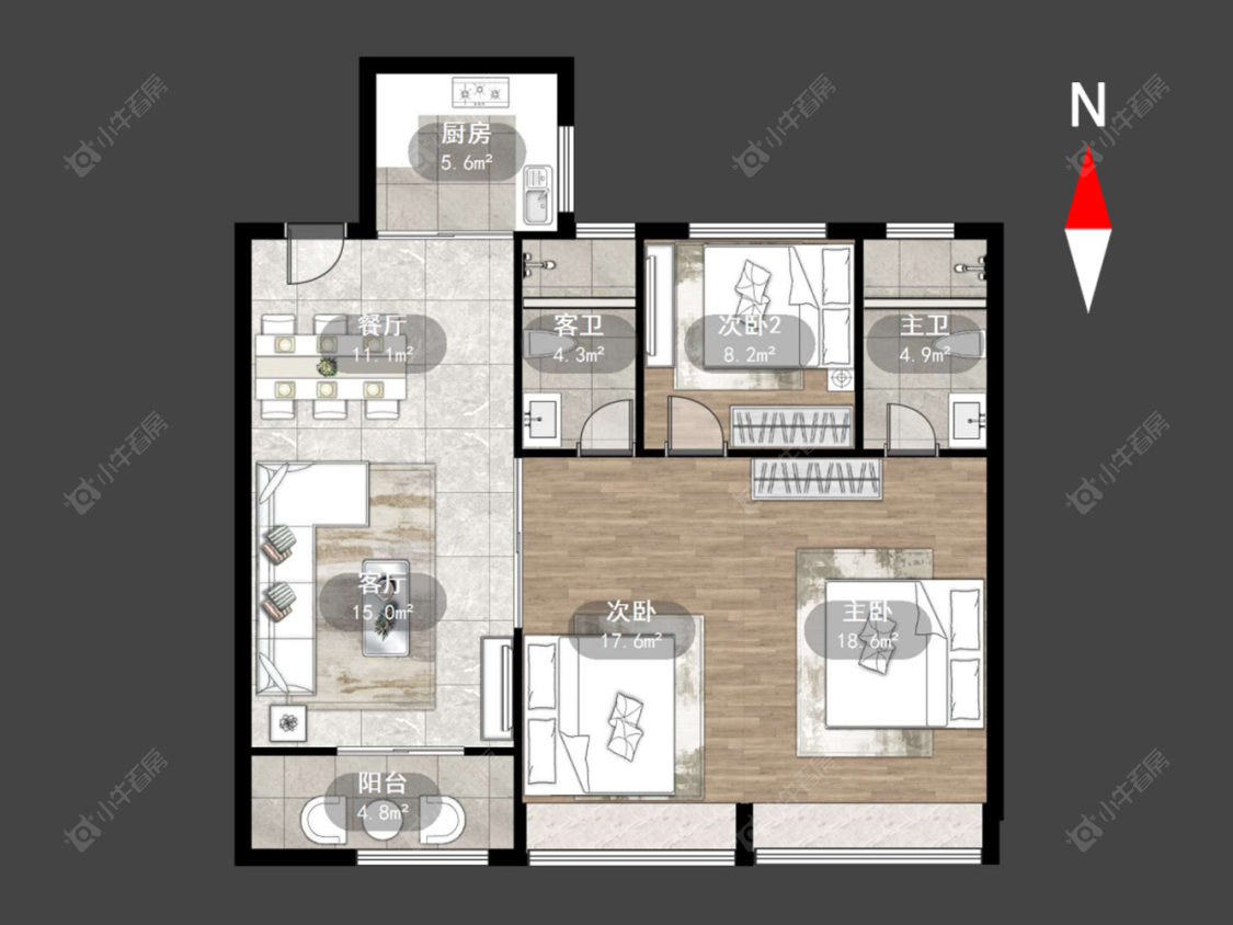 常州尚枫澜湾在售二手房源户型图_小牛看房