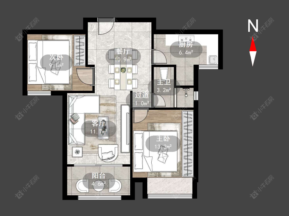 常州新城金郡(天宁)一期在售二手房源户型图_小牛看房