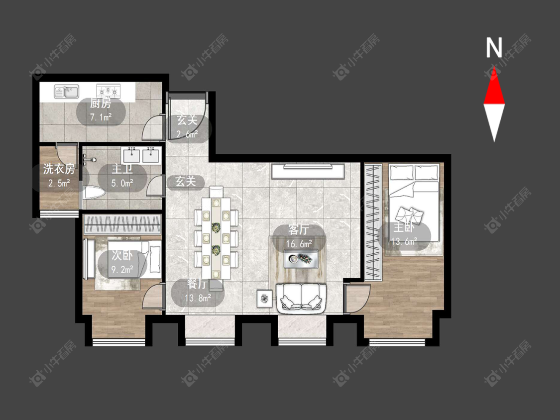 常州世茂香槟湖二期在售二手房源户型图_小牛看房