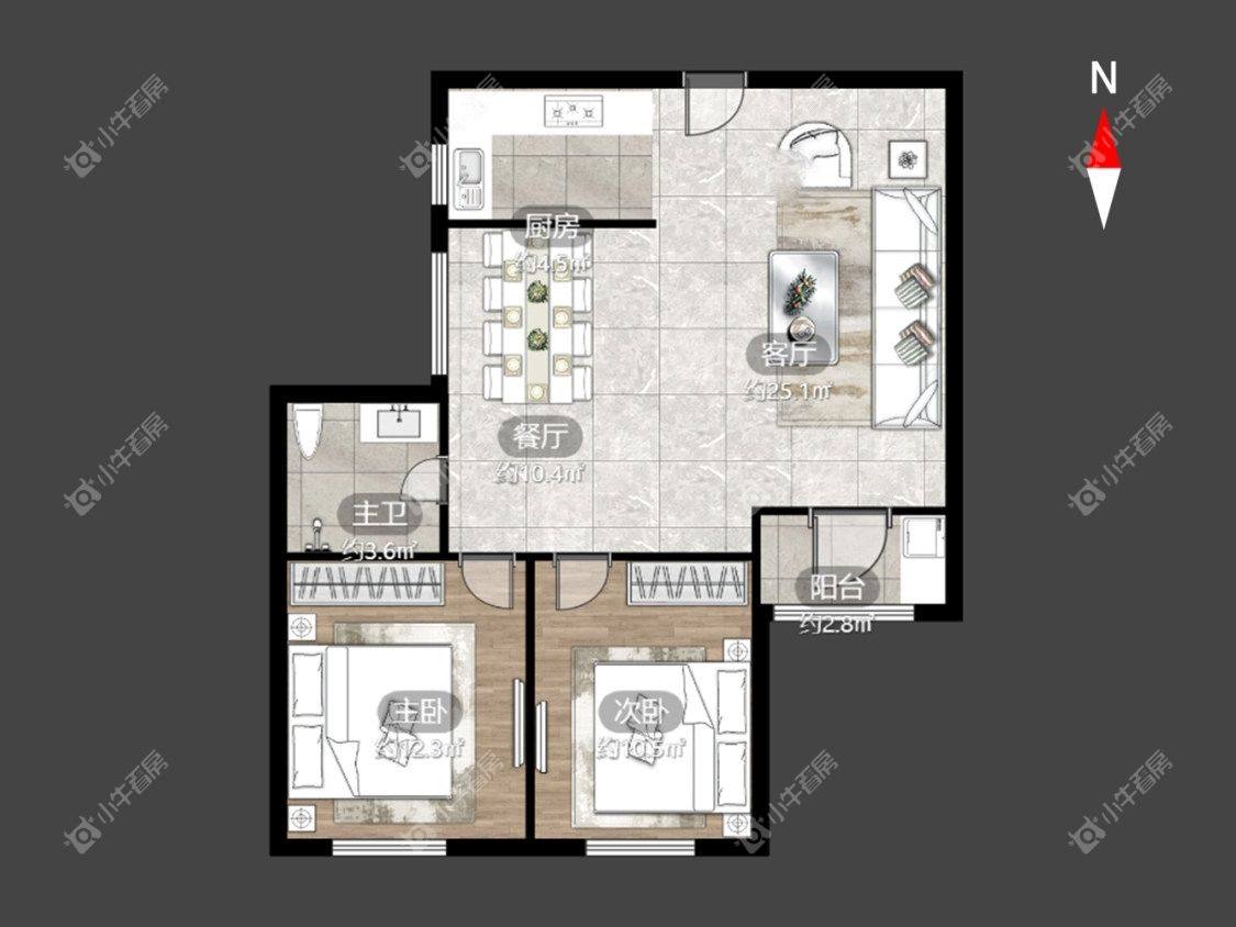 常州弘阳上城在租房源室内图_小牛看房
