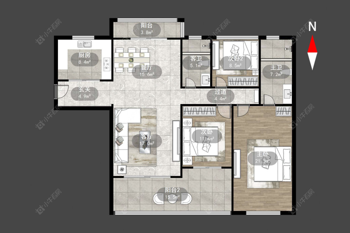 常州星河国际六区在售二手房源户型图_小牛看房