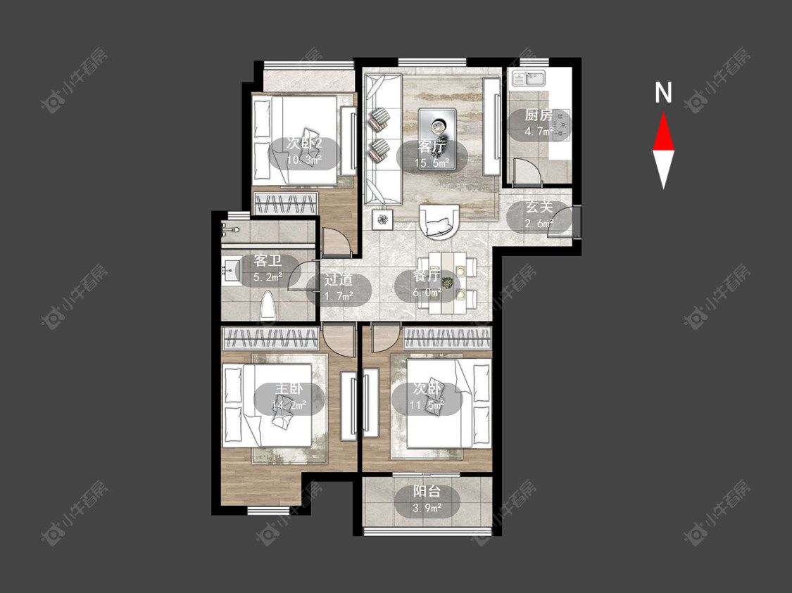 常州香缇湾花园在售二手房源户型图_小牛看房