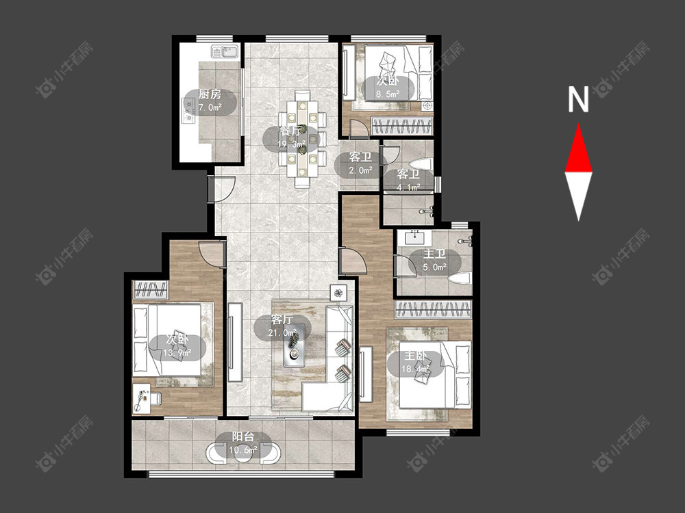 常州绿城江南里在售二手房源户型图_小牛看房