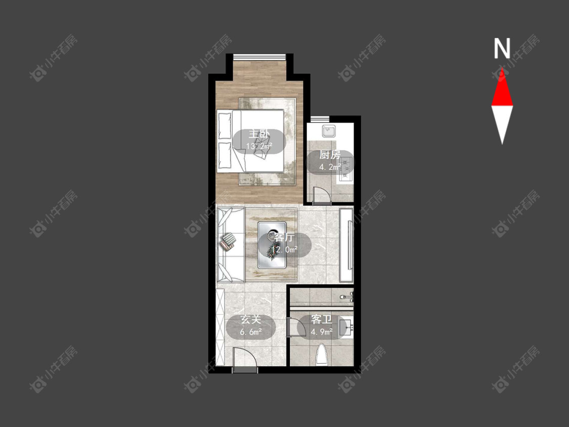 常州美吉特黄金公寓在售二手房源户型图_小牛看房