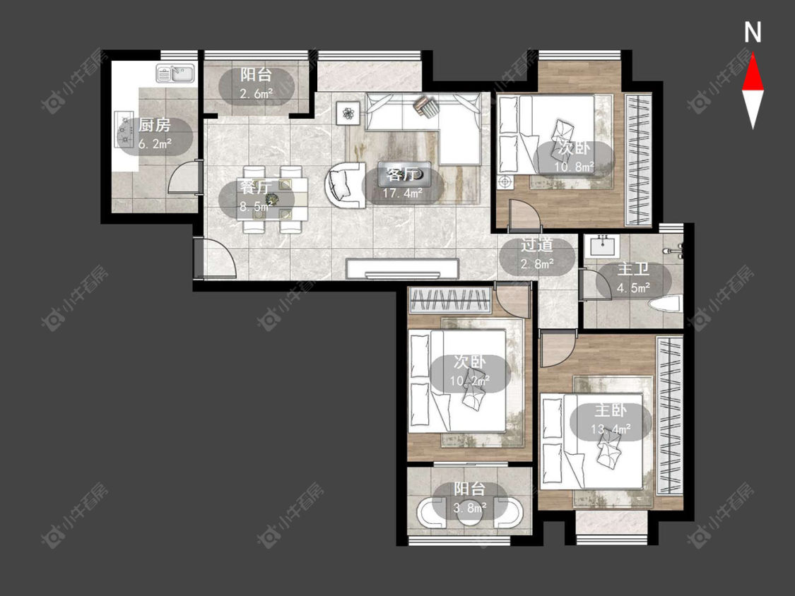 凯尔枫尚花园房源户型图 常州凯尔枫尚花园在售二手房源户型图_小牛看房