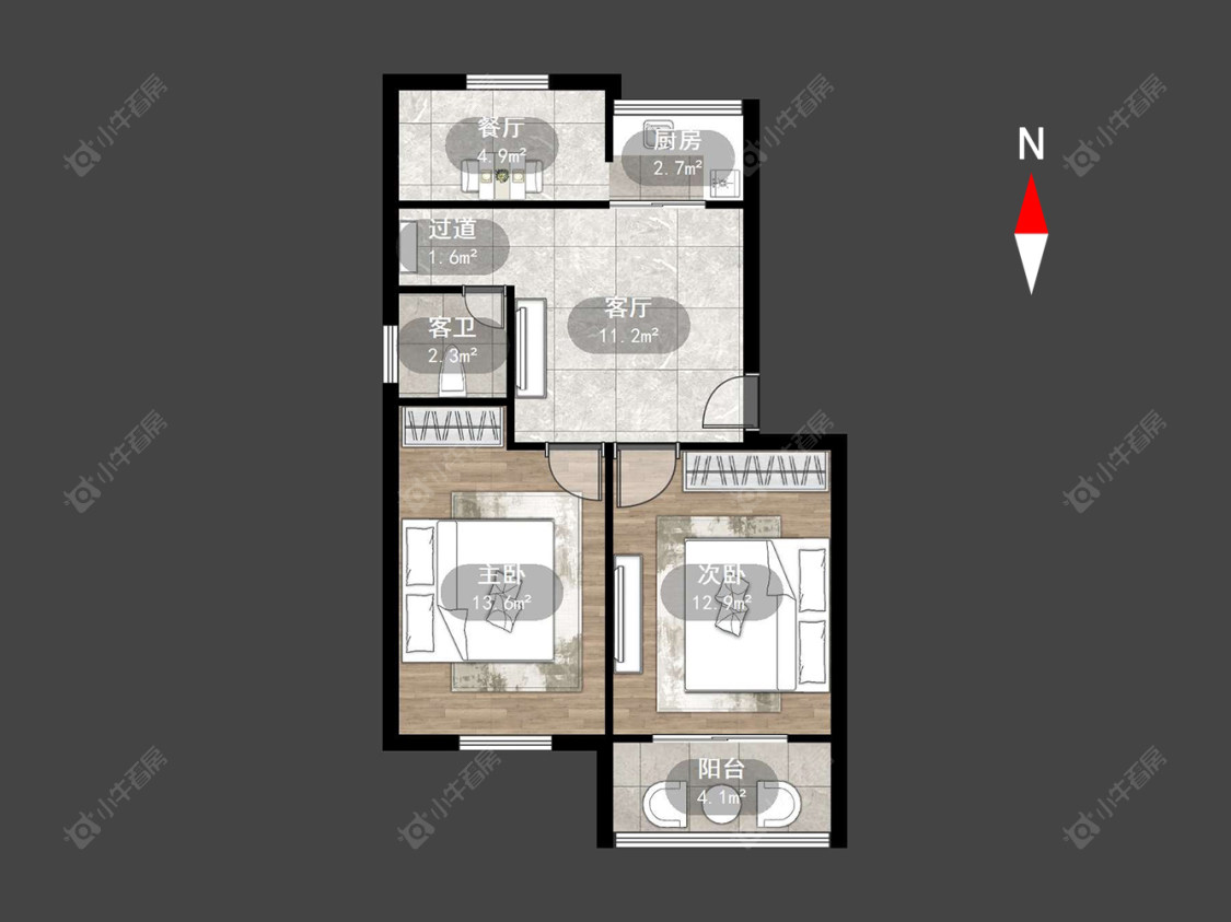 常州锦绣花园在售二手房源户型图_小牛看房
