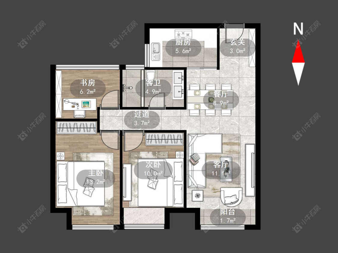 常州五星星韵城在售二手房源户型图_小牛看房