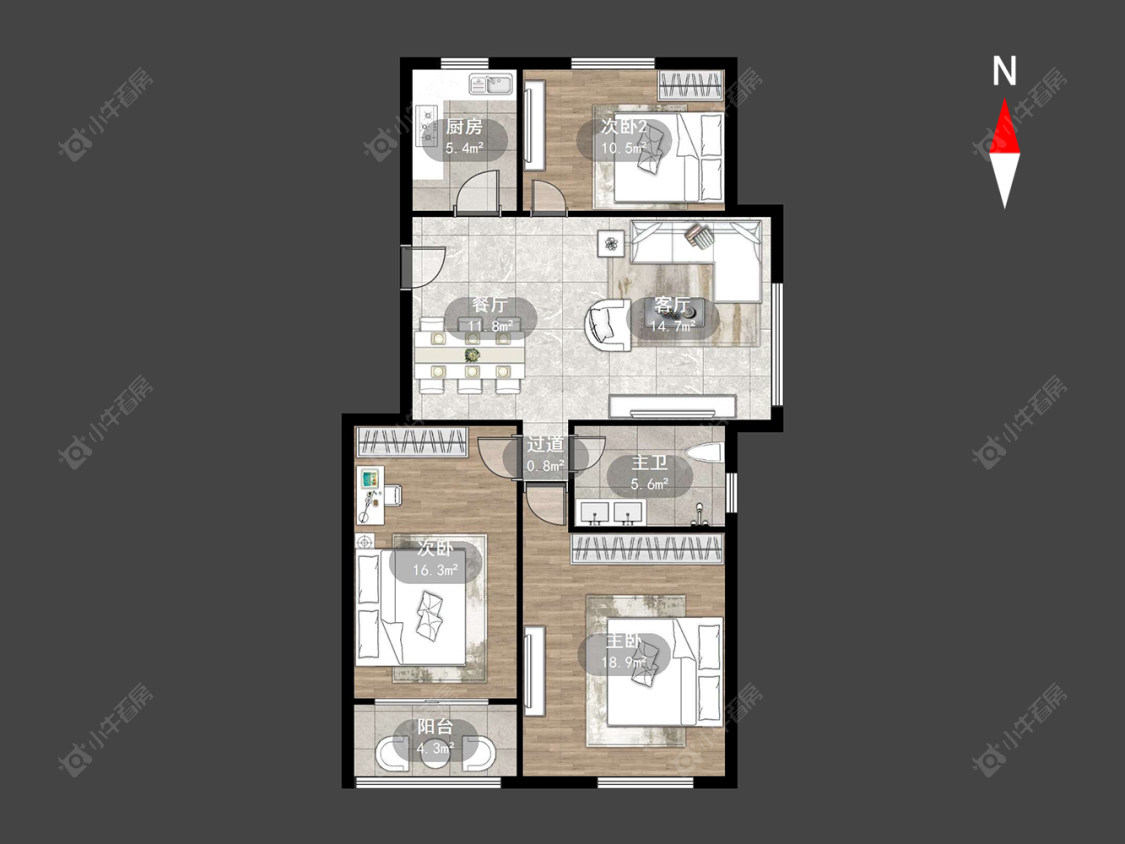 常州新城长岛在售二手房源户型图_小牛看房