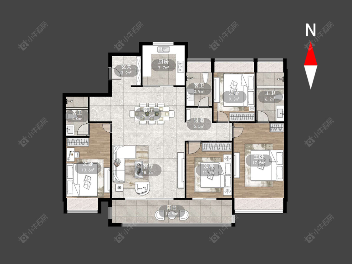 常州国色风华在售二手房源户型图_小牛看房