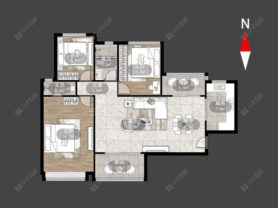 恒大翡翠华庭房源户型图 常州恒大翡翠华庭在售二手房源户型图_小牛看房