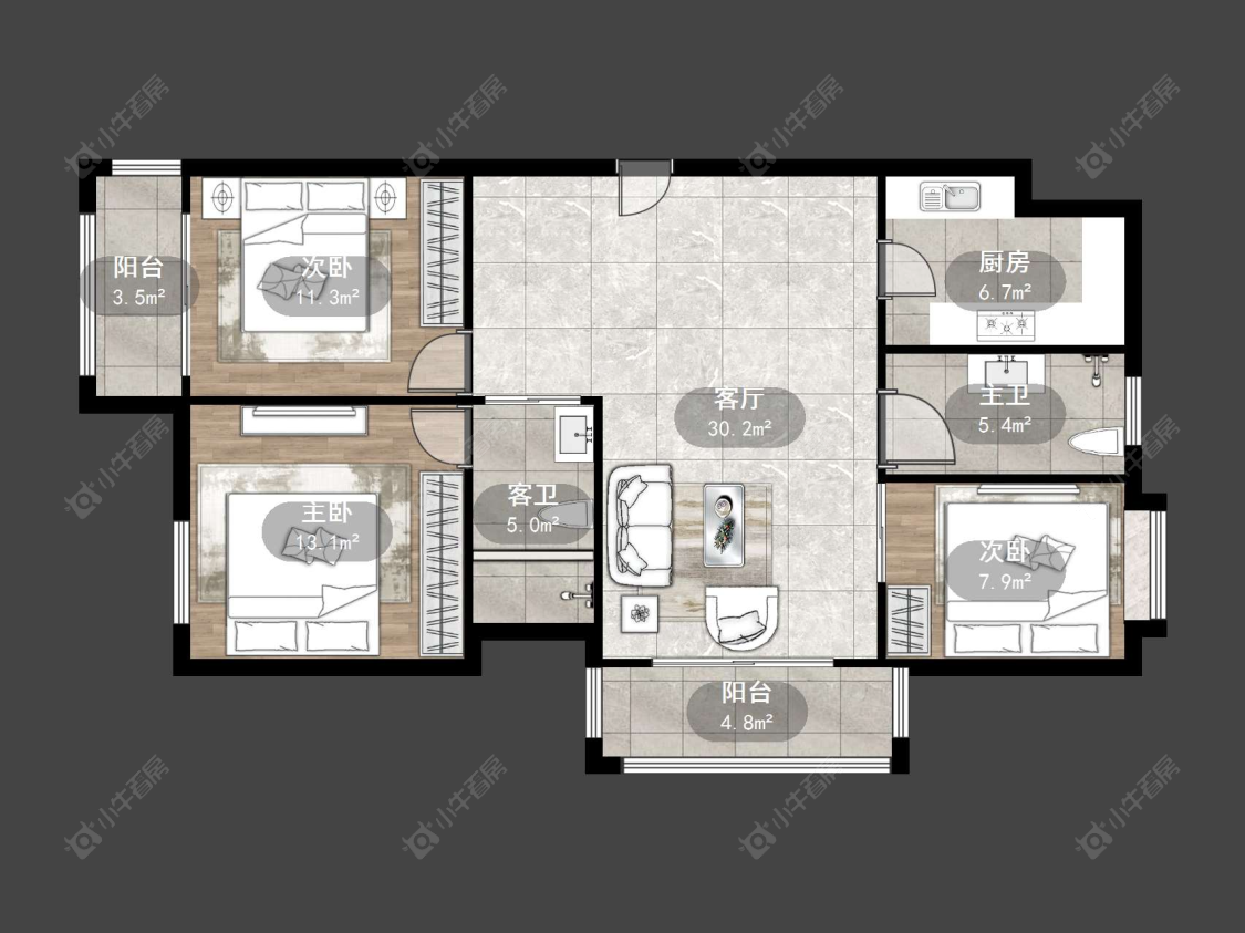 丹阳天悦名城在售二手房源户型图_小牛看房