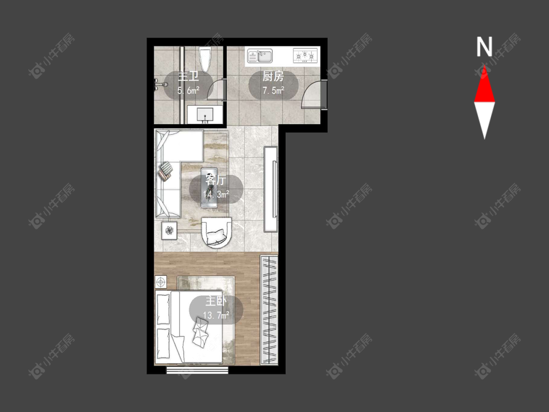 新北万达广场房源户型图 常州新北万达广场在售二手房源户型图_小牛看房