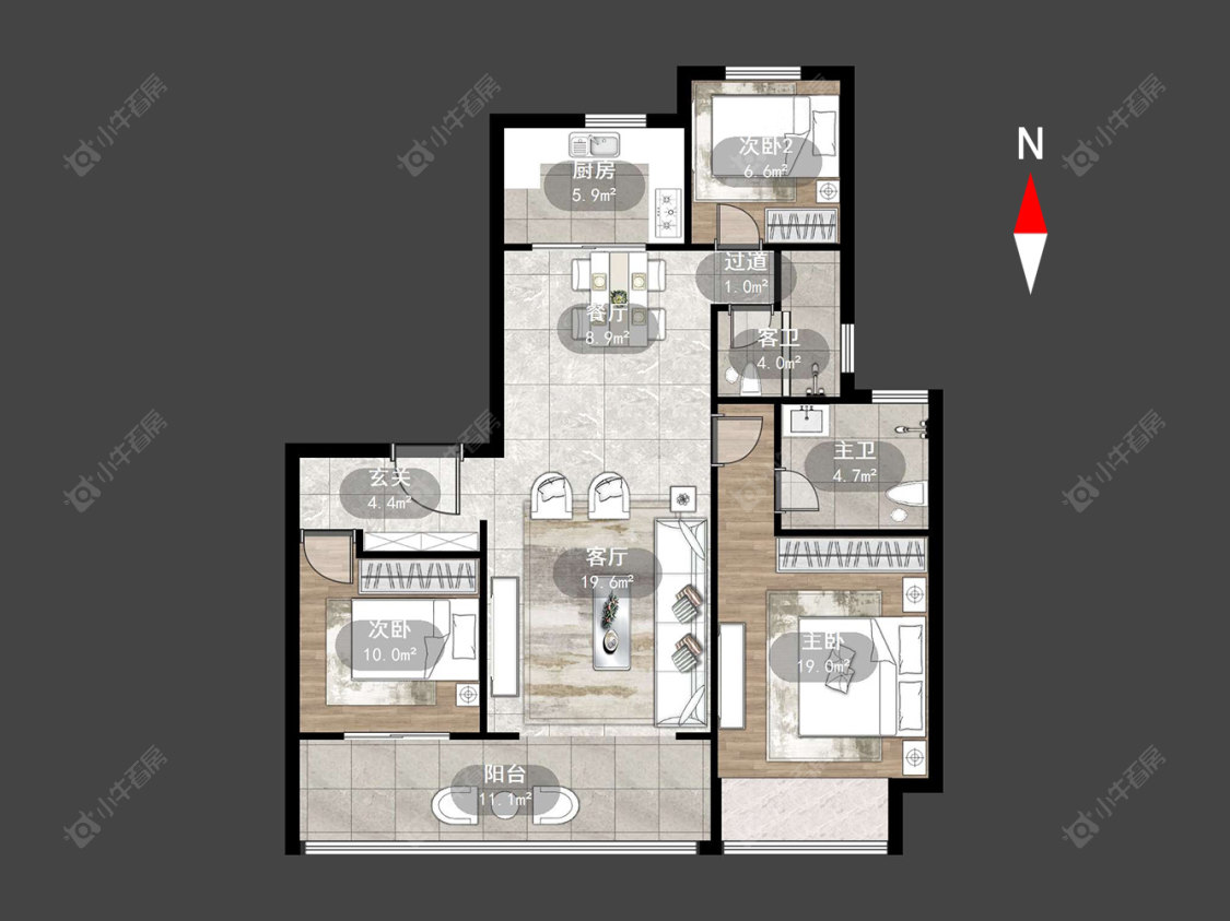 常州旭辉铂悦天宁在售二手房源户型图_小牛看房