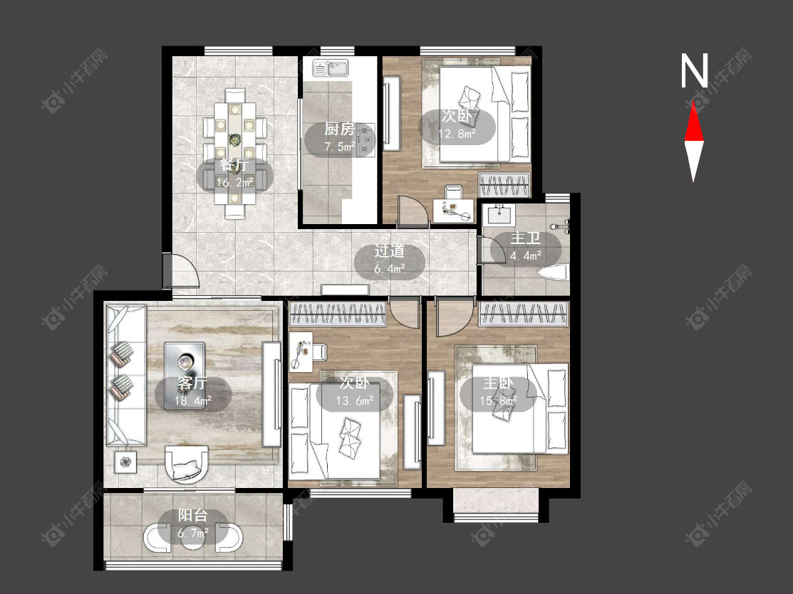 常州朝阳花园在售二手房源户型图_小牛看房