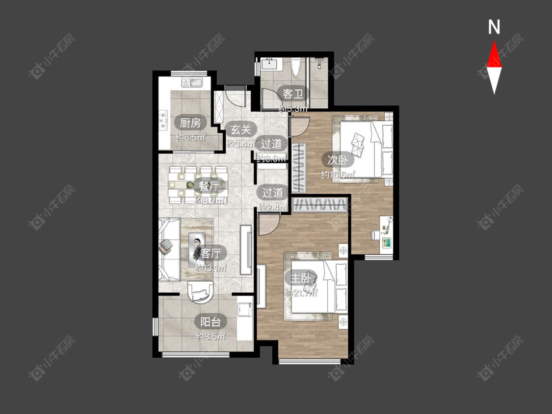 常州阳光龙庭在售二手房源户型图_小牛看房