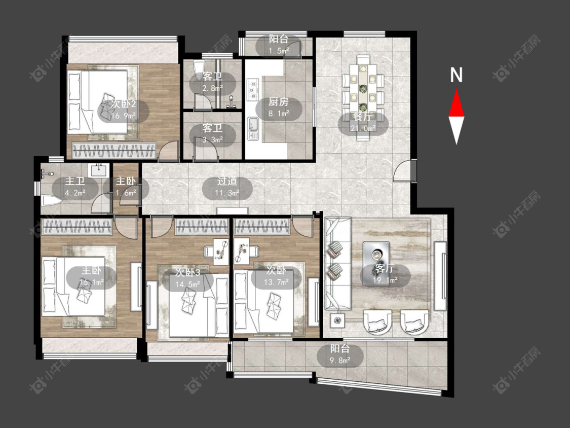 常州魏村花园在售二手房源户型图_小牛看房
