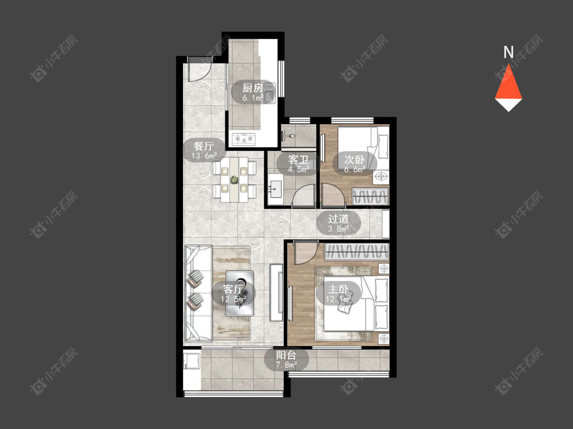 常州香聚雅苑西区在售二手房源户型图_小牛看房