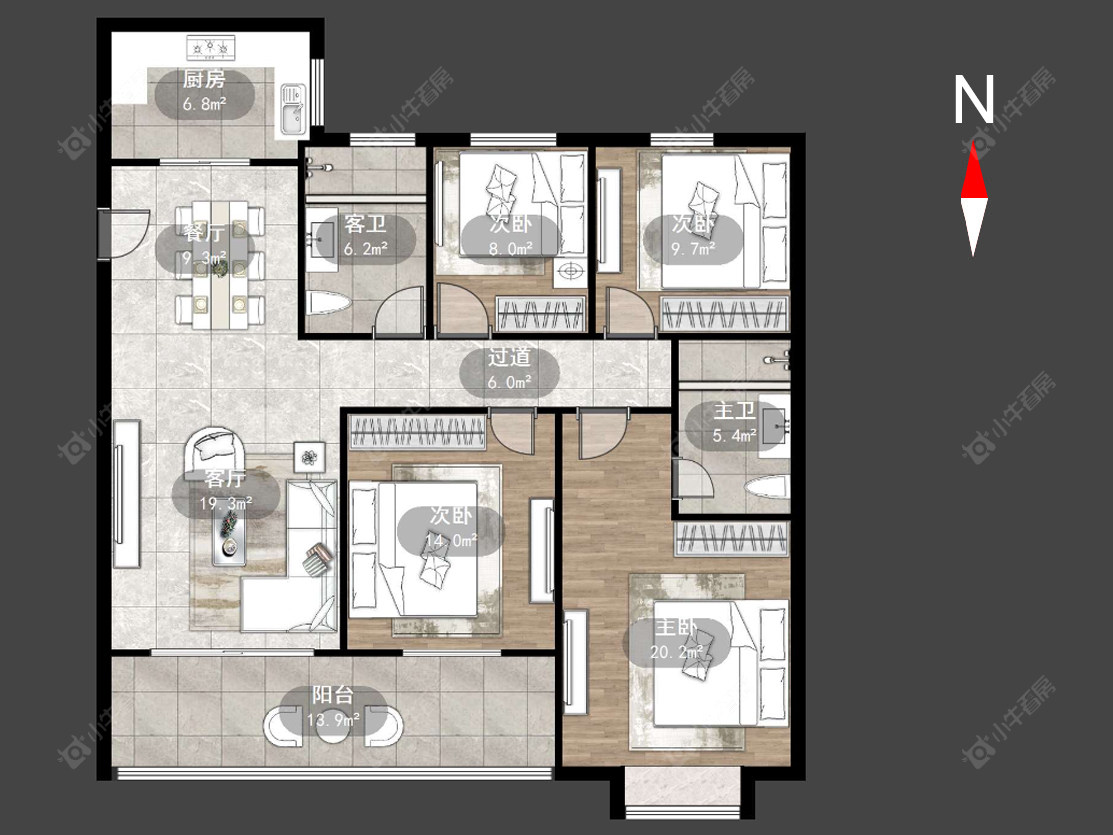 常州华润国际五期在售二手房源户型图_小牛看房